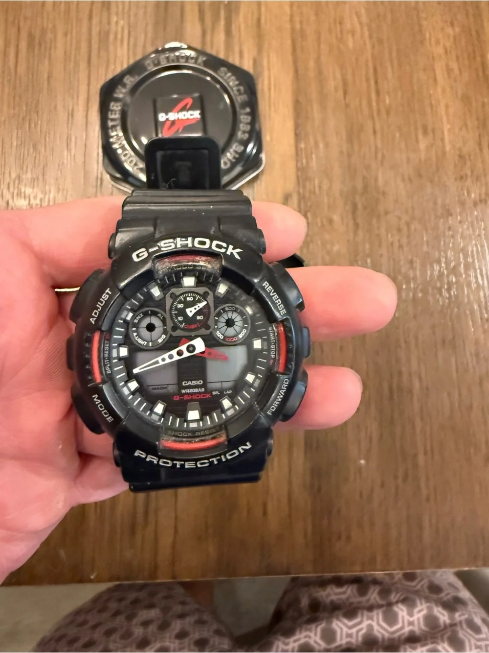 Casio G-SHOCK White Digital Sport Watch with Black Dial Accents